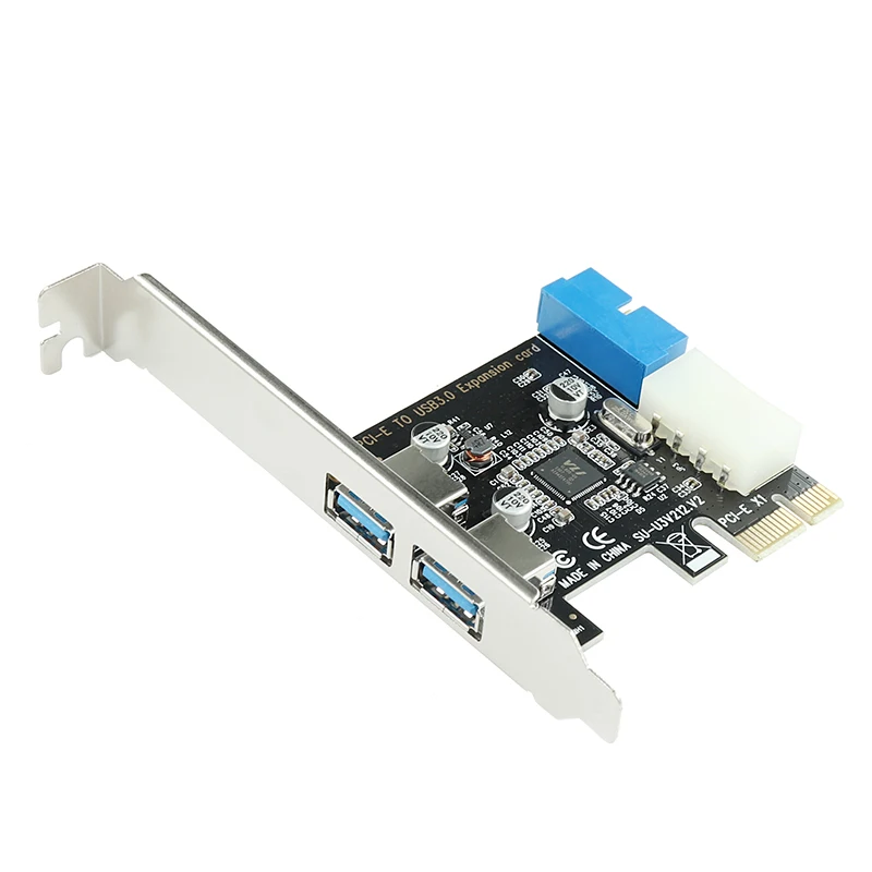 USB 3 pcie адаптер 2 порта usb к x1 передняя панель 20pin 20 pin USB3.0 PCI e express концентратор