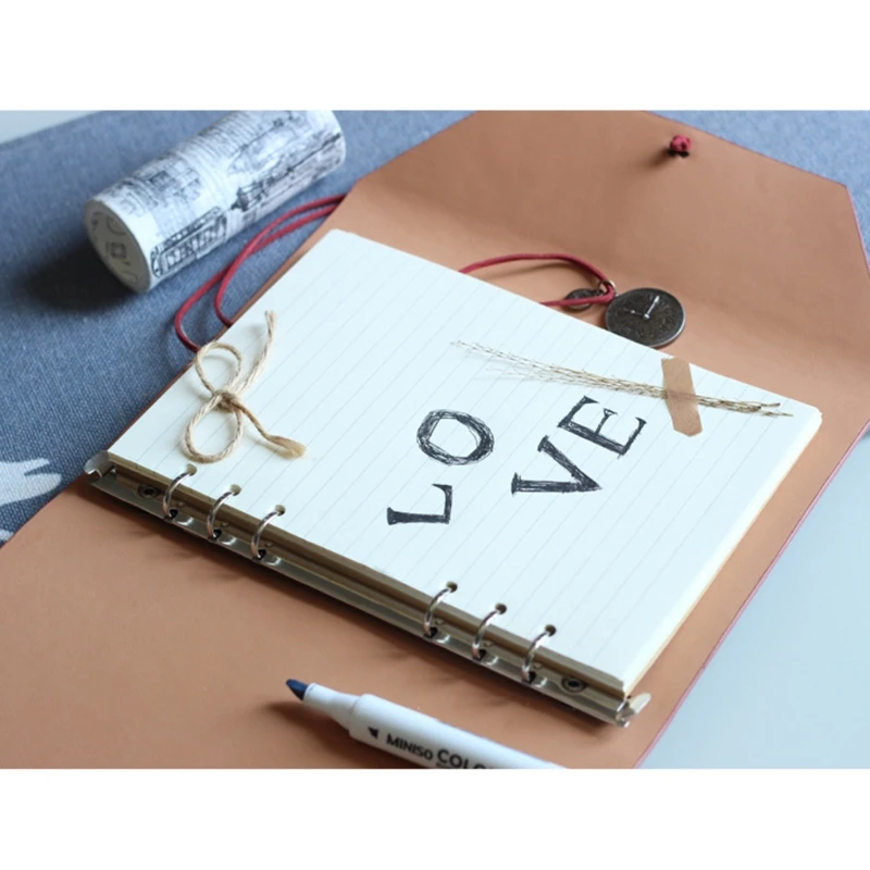 XXUC A5 Loose-Leaf Tri-fold Travel Handbook Pu Leather Notebook Stationery Notepad Multi-Purpose Scrapbook Convenient 8 Color
XXUC A5 Loose-Leaf Tri-fold Travel Handbook Pu Leather Notebook Stationery Notepad Multi-Purpose Scrapbook Convenient 8 Color