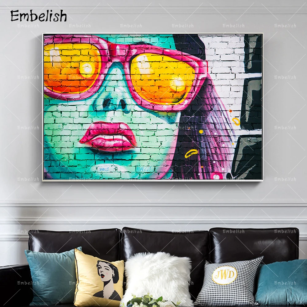 Embelish 1 Pieces Hot Selling Girl With Glasses Graffiti Street Artworks For Modern Home Decor Living Room Wall Posters Pictures
Embelish 1 Pieces Hot Selling Girl With Glasses Graffiti Street Artworks For Modern Home Decor Living Room Wall Posters Pictures