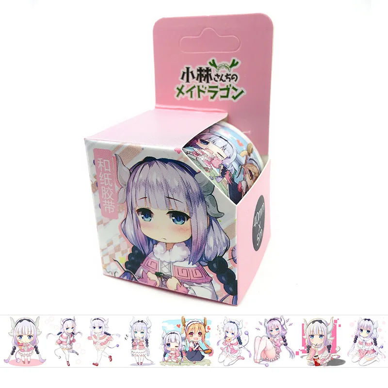 10 boxes/lot Anime Miss Kobayashi's Dragon Maid masking tapes TOY Tohru Washi Tape Paper Hand account stickers 5M | Игрушки и хобби