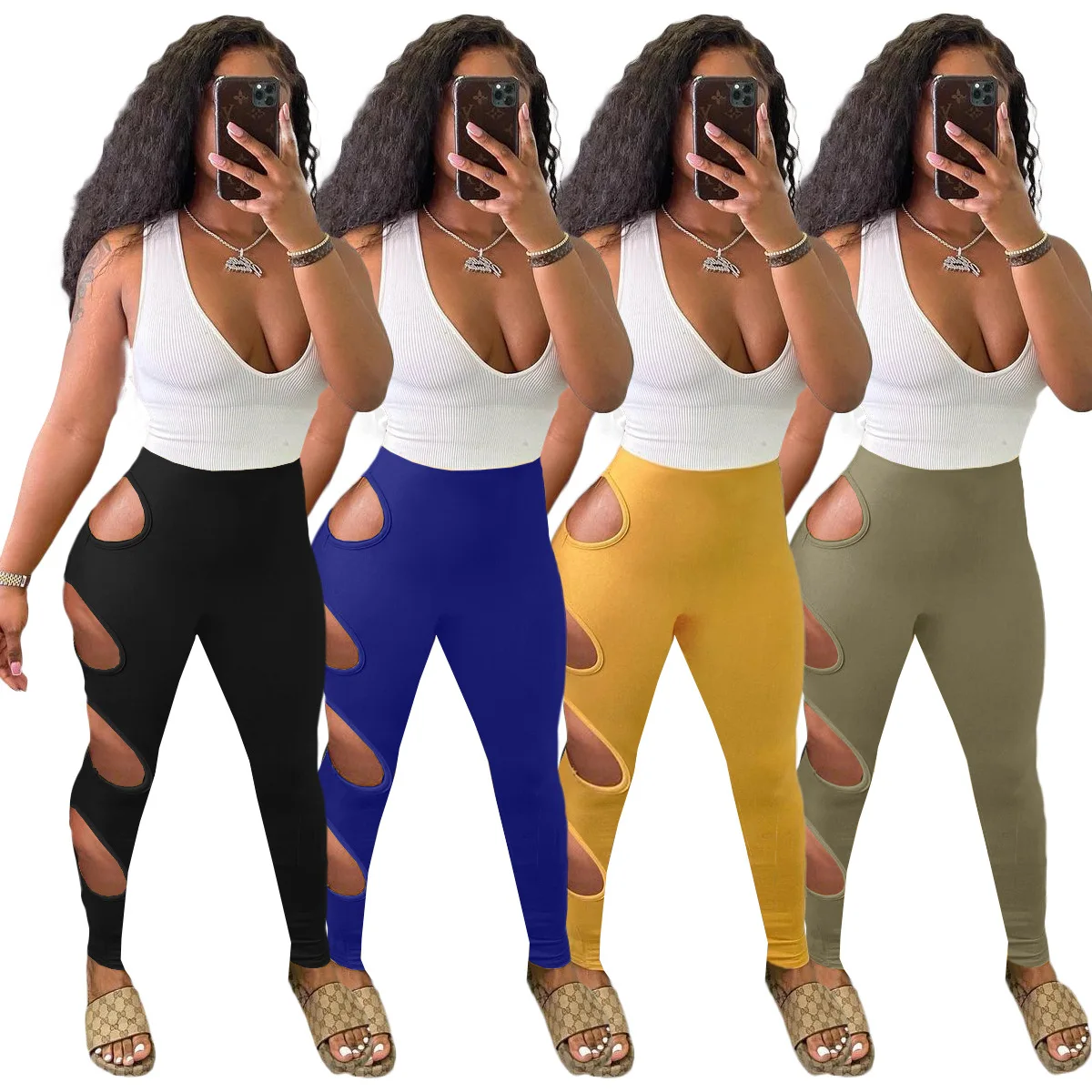Casual Women's Wear Hole Stitching Vest Tight Jumpsuit 2021summer Women's Jumpsuit Yoga Leisure Exercise Fitness Sports Jumpsuit
Casual Women's Wear Hole Stitching Vest Tight Jumpsuit 2021summer Women's Jumpsuit Yoga Leisure Exercise Fitness Sports Jumpsuit