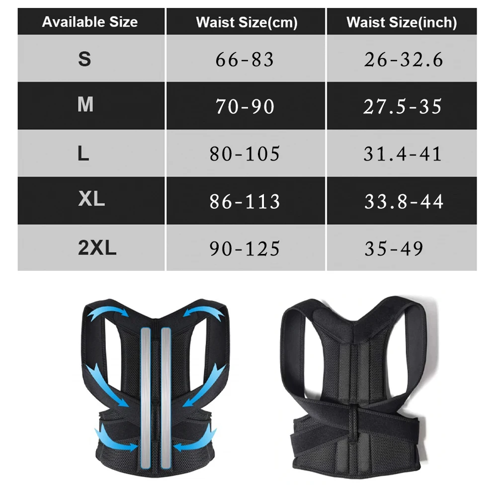 Posture Corrector Shoulder Adjustable Adult Corset Posture Correction Belt Health Care Back Brace Vertebral Column Support
Posture Corrector Shoulder Adjustable Adult Corset Posture Correction Belt Health Care Back Brace Vertebral Column Support