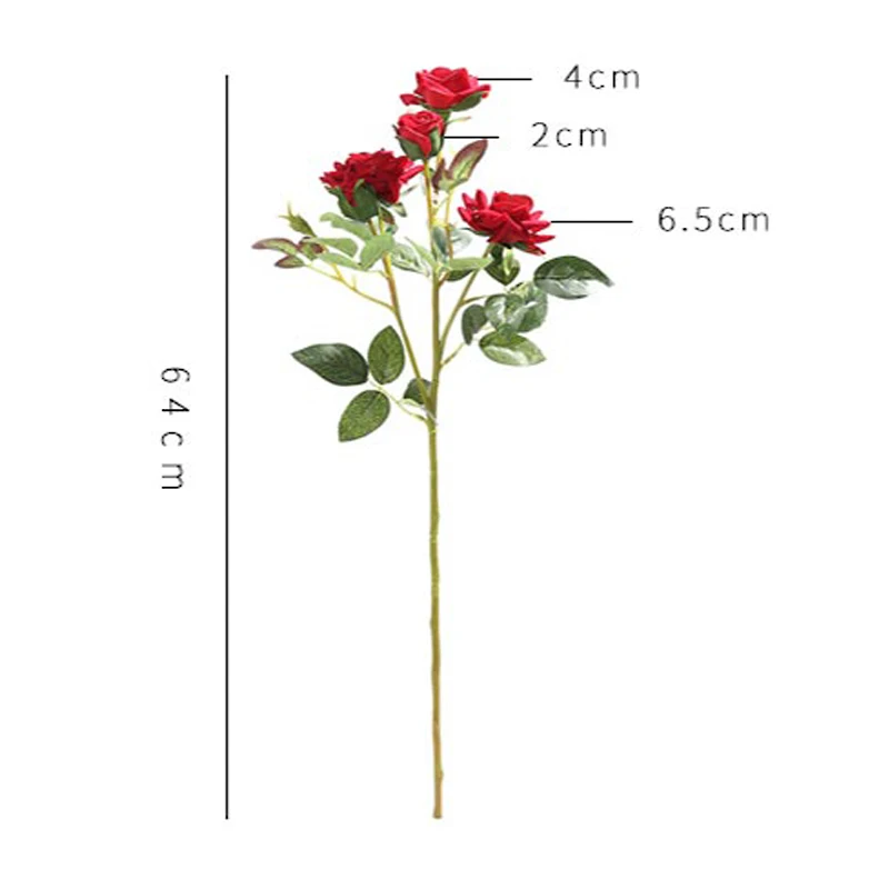 CHENCHENG 5 Heads 64 CM Artificial Flower Rose Bouquet Fake Flower Wedding Home Living Room Table Decoration
CHENCHENG 5 Heads 64 CM Artificial Flower Rose Bouquet Fake Flower Wedding Home Living Room Table Decoration