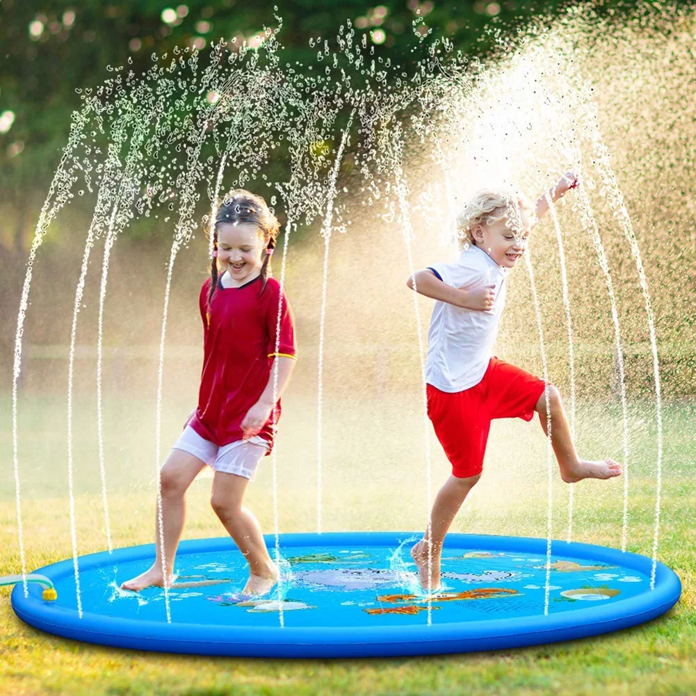 100/150cm Inflatable Sprinkler Pad Water Play Mat Sprinkle and Splash Play Mat toy for Outdoor Swimming Beach Lawn Children Kids
100/150cm Inflatable Sprinkler Pad Water Play Mat Sprinkle and Splash Play Mat toy for Outdoor Swimming Beach Lawn Children Kids