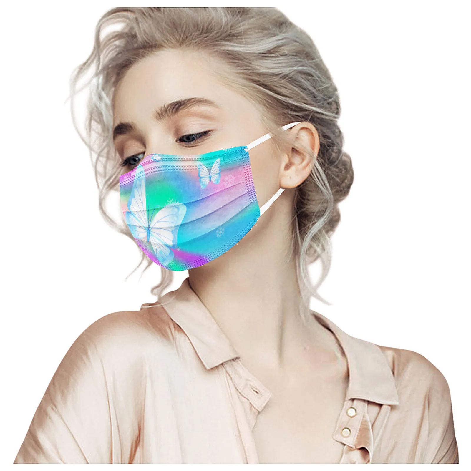 Adult Man Women Mask Disposable Face Mask 3Ply Ear Loop 50PCS Colorful Butterfly Printed Disposable Mouth Mask Mascarillas
Adult Man Women Mask Disposable Face Mask 3Ply Ear Loop 50PCS Colorful Butterfly Printed Disposable Mouth Mask Mascarillas