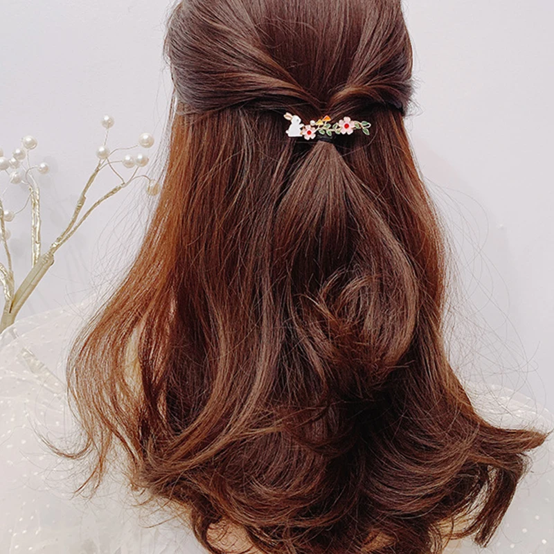 Rabbit Flower Hairpins For Women Children Sweet Barrettes Styling Tool Alloy Hair Clips Hair Accessories For Girls
Rabbit Flower Hairpins For Women Children Sweet Barrettes Styling Tool Alloy Hair Clips Hair Accessories For Girls