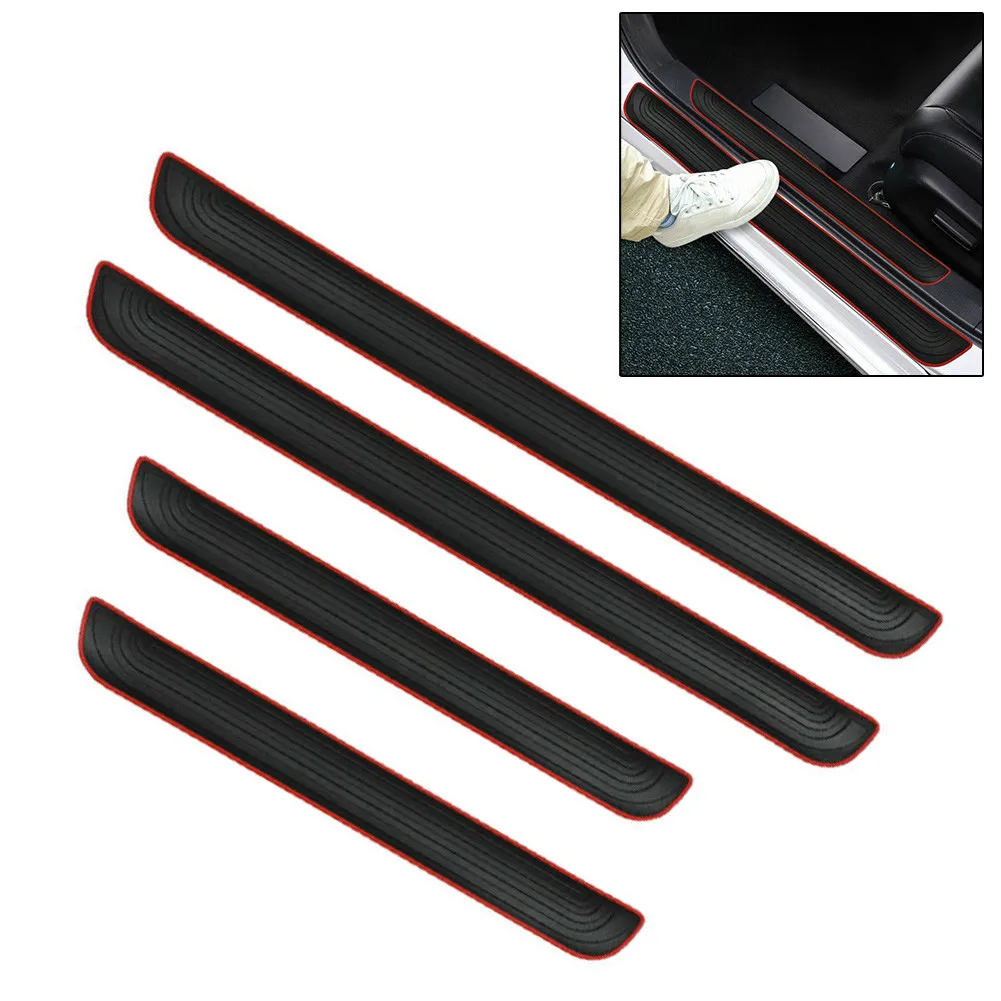 4x Black Rubber Car Door Scuff Sill Cover Panel Step Protector Trim Accessories Car Front/Rear Door Guards
4x Black Rubber Car Door Scuff Sill Cover Panel Step Protector Trim Accessories Car Front/Rear Door Guards