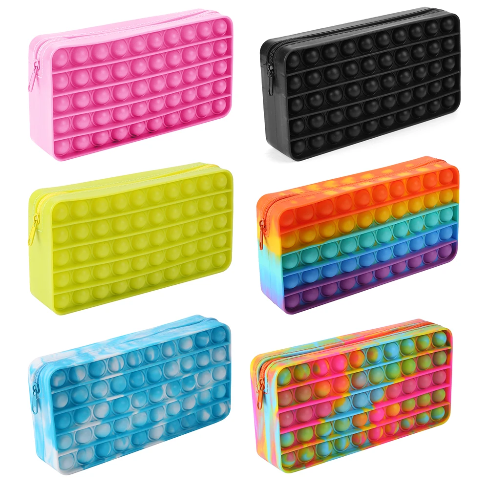 Pencil Case Fidget Reliver Stress Toy Rainbow Push Its Bubble Antistress Toys Children Silicone Sensory Toys To Relieve Autism
Pencil Case Fidget Reliver Stress Toy Rainbow Push Its Bubble Antistress Toys Children Silicone Sensory Toys To Relieve Autism
