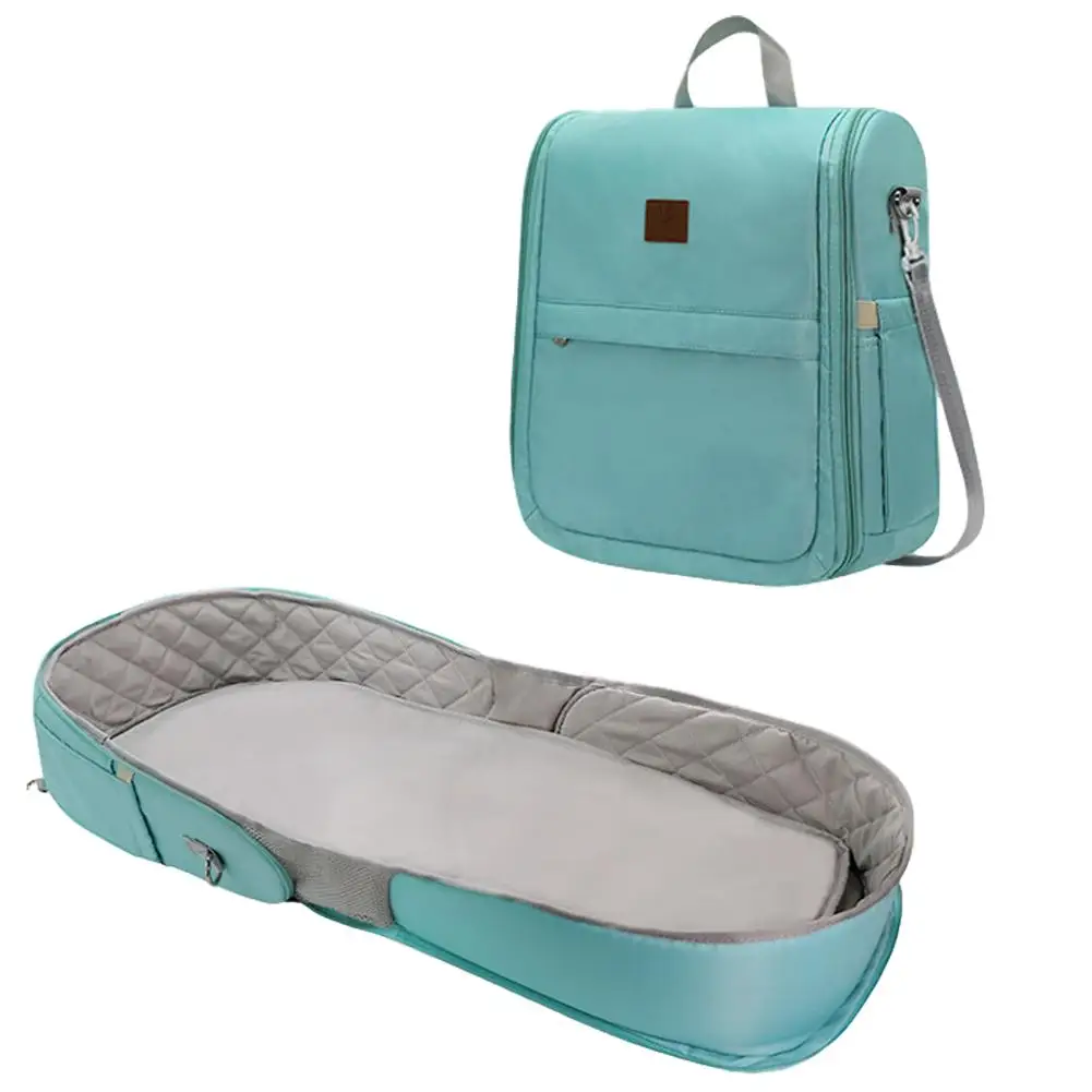 

Складной рюкзак для детской кроватки, вместительная сумка для детских подгузников, для покупок, дорожная сумка для новорожденных, с местом ...