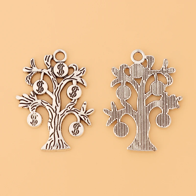 50pcs/Lot Tibetan Silver Money Tree Good Luck Dollar Sign Charms Pendants for DIY Necklace Jewelry Making Accessories
50pcs/Lot Tibetan Silver Money Tree Good Luck Dollar Sign Charms Pendants for DIY Necklace Jewelry Making Accessories