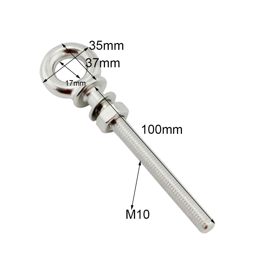 Boat Truck Trailer Cargo Tie Down Anchor Removable Bolt Eyebolts 3/8 inch Diameter with Long Shank | Автомобили и мотоциклы