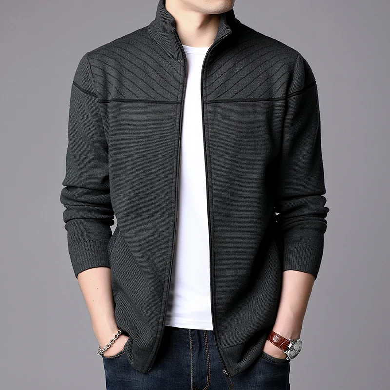 Middle-aged and young casual sweater coat Fashion Jacket Men's Stand Collar Cardigan Casual Jacket Men's Clothing
Middle-aged and young casual sweater coat Fashion Jacket Men's Stand Collar Cardigan Casual Jacket Men's Clothing