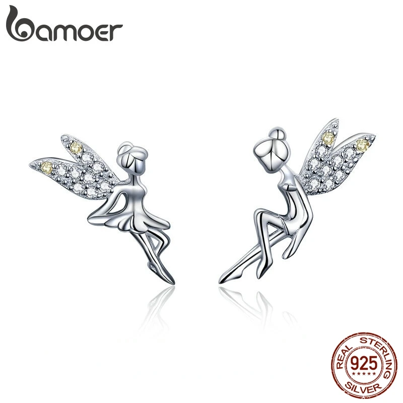 BAMOER Romantic Genuine 925 Sterling Silver Cute Fairy Elevs Exquisite Stud Earrings for Women Luxury Jewelry Making BSE046
BAMOER Romantic Genuine 925 Sterling Silver Cute Fairy Elevs Exquisite Stud Earrings for Women Luxury Jewelry Making BSE046