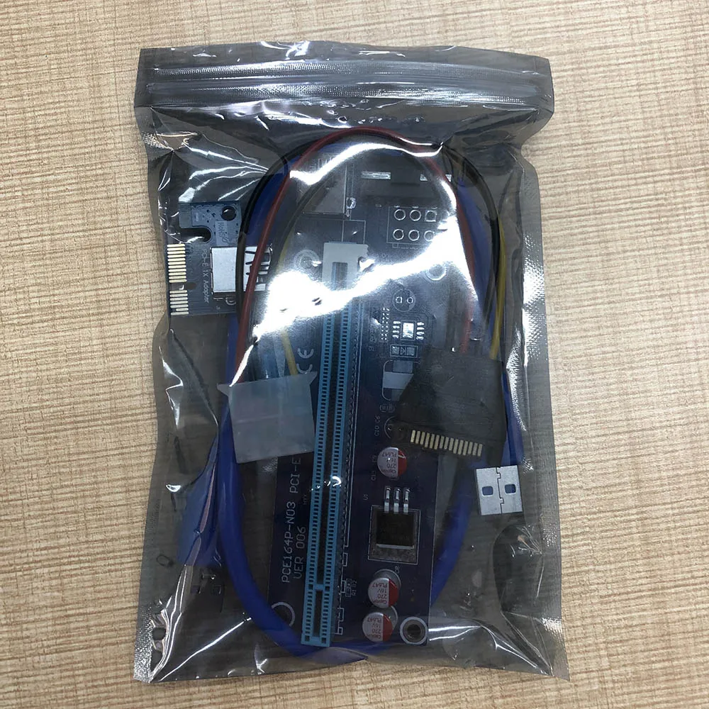 6PCS PCI-E Riser 006C Card PCI Extender USB 3.0 SATA 6Pin Molex Adapter Cable Mining Riser For Video Card Bitcoin Miner Mining
6PCS PCI-E Riser 006C Card PCI Extender USB 3.0 SATA 6Pin Molex Adapter Cable Mining Riser For Video Card Bitcoin Miner Mining