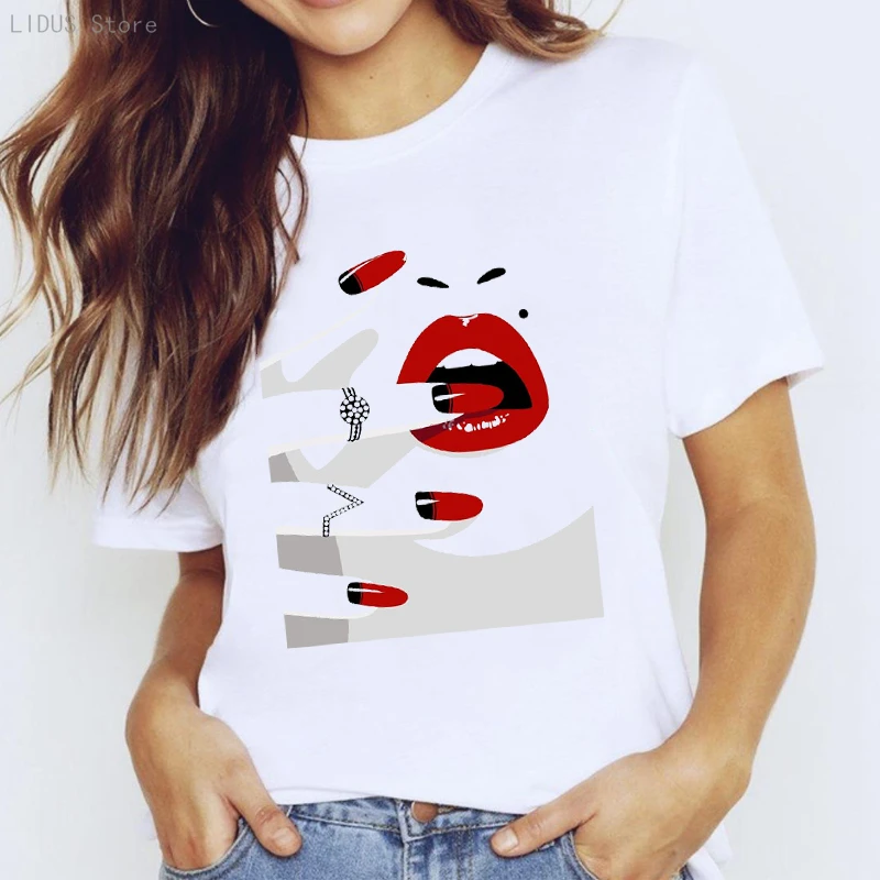 T-shirts Top for Women Printing 90s Kawaii Clothes Fingernail Nail Art Clothing Print Lady Graphic T Shirt Female Tee T-Shirt
T-shirts Top for Women Printing 90s Kawaii Clothes Fingernail Nail Art Clothing Print Lady Graphic T Shirt Female Tee T-Shirt