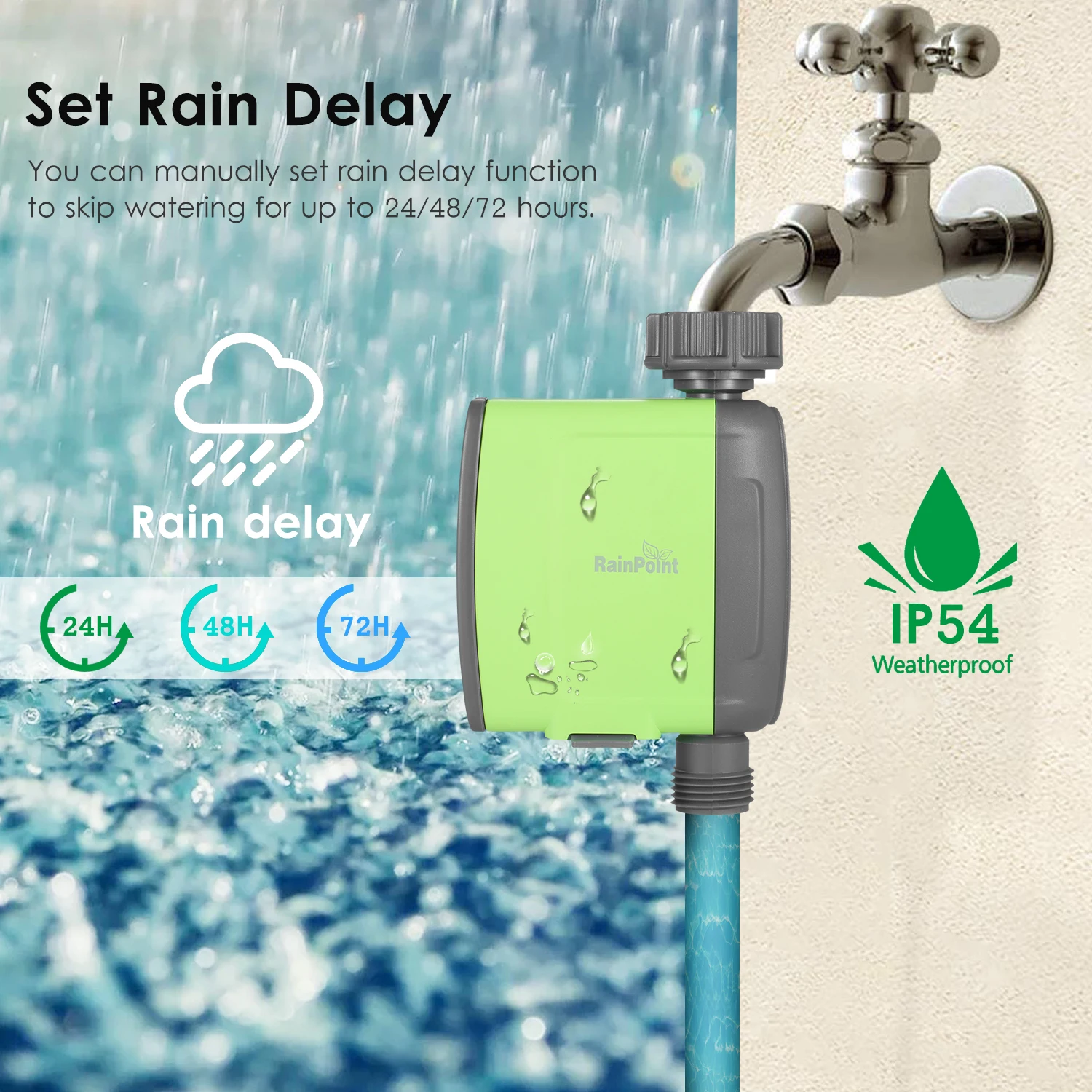 Programmable BT Water Timer Hose Faucet Timer Outdoor Battery Operated Water Flow Meter Automatic Watering Sprinkler System
Programmable BT Water Timer Hose Faucet Timer Outdoor Battery Operated Water Flow Meter Automatic Watering Sprinkler System
