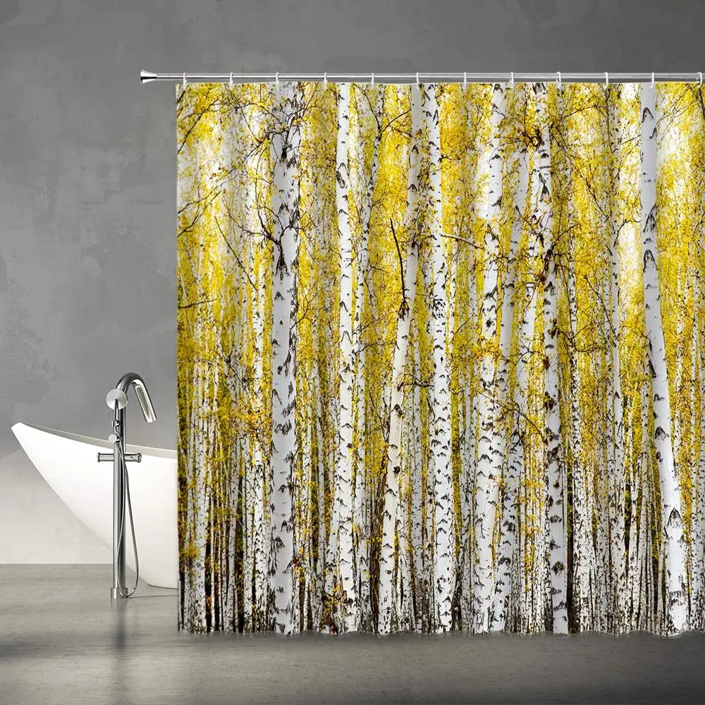 Birch Forest Shower Curtain Birch Tree Trunk Woodland Golden Yellow Leaves Nature Art Home Decor Polyester Bathroom Decor Hooks
Birch Forest Shower Curtain Birch Tree Trunk Woodland Golden Yellow Leaves Nature Art Home Decor Polyester Bathroom Decor Hooks