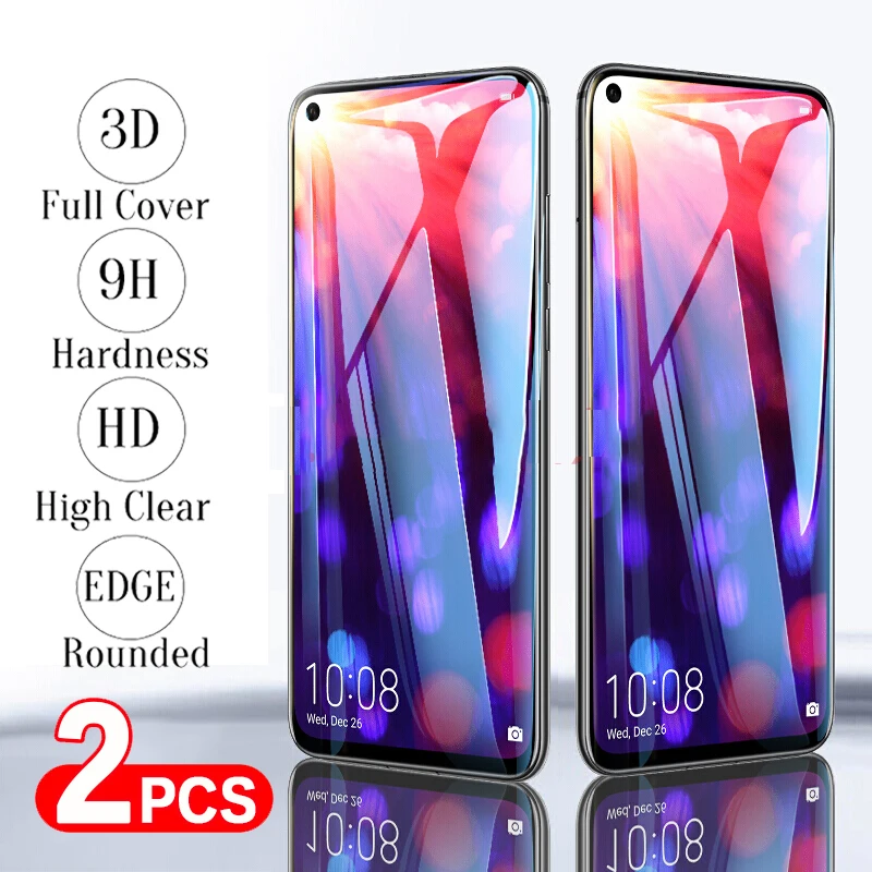 Защитное 3d стекло для Huawei Honor 20 2 шт. защита экрана с полным покрытием закаленное