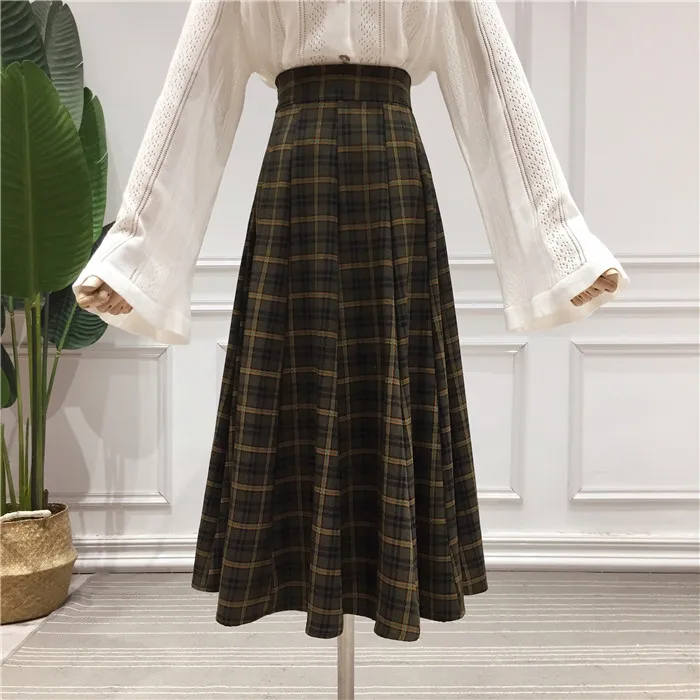 WERUERUYU 2019 Fashion Vintage Casual Retro High Waist Dark Brown Plaid Woolen Ladies Skirt Women
WERUERUYU 2019 Fashion Vintage Casual Retro High Waist Dark Brown Plaid Woolen Ladies Skirt Women