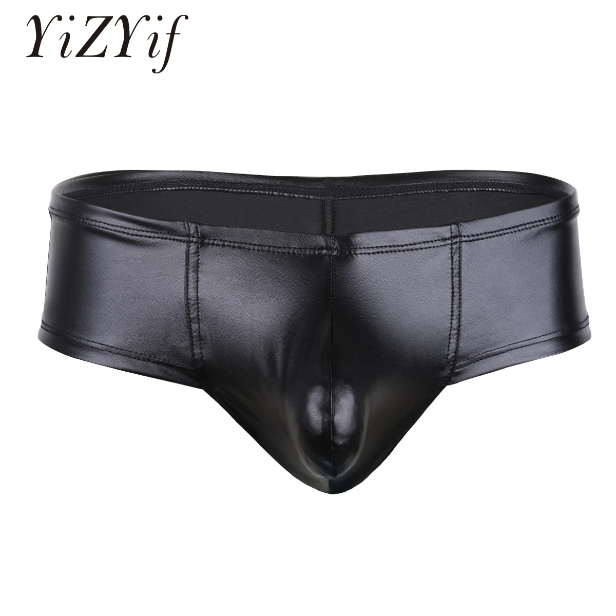 

Faux Leather Sexy Charming Bikini Briefs Men's Underwear Boxer Shorts Fashion Bulge Pouch Male Underwear Underpants Men Boxers