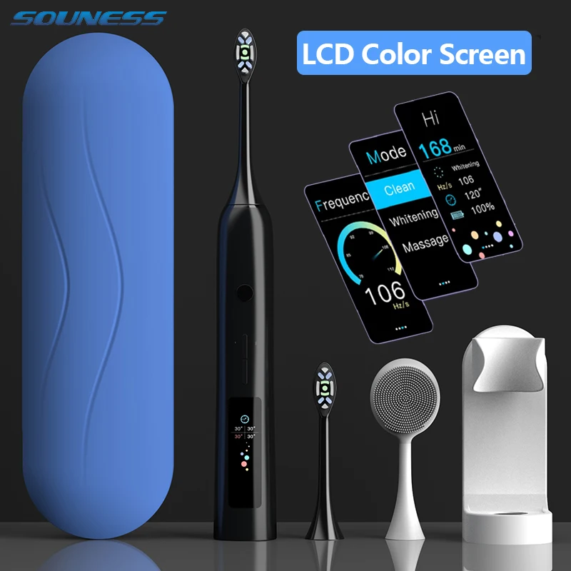 T1 Sonic Electric Toothbrush with LCD Color Screen Waterproof Rechargeable Adult Ultrasonic Automatic Tooth Brushes Set 2021 NEW
T1 Sonic Electric Toothbrush with LCD Color Screen Waterproof Rechargeable Adult Ultrasonic Automatic Tooth Brushes Set 2021 NEW