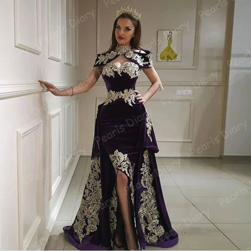 Arabic Mermaid Evening Dresses Detachable Skirt Purple Velour Ivory Lace Party Dress Vestido De Noiva Prom Dress 2021 Morocco
Arabic Mermaid Evening Dresses Detachable Skirt Purple Velour Ivory Lace Party Dress Vestido De Noiva Prom Dress 2021 Morocco
