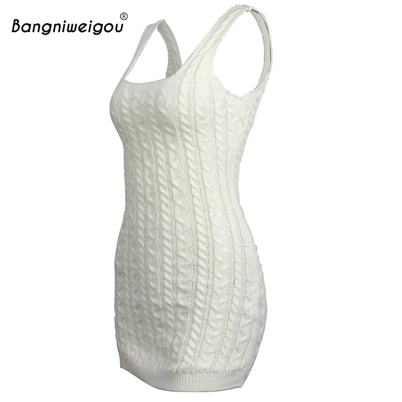Bangniweigou Sleeveless Sweater Dress White Women Autumn Winter Square Neck Knitted Casual Bodycon Mini Dress for Party
Bangniweigou Sleeveless Sweater Dress White Women Autumn Winter Square Neck Knitted Casual Bodycon Mini Dress for Party