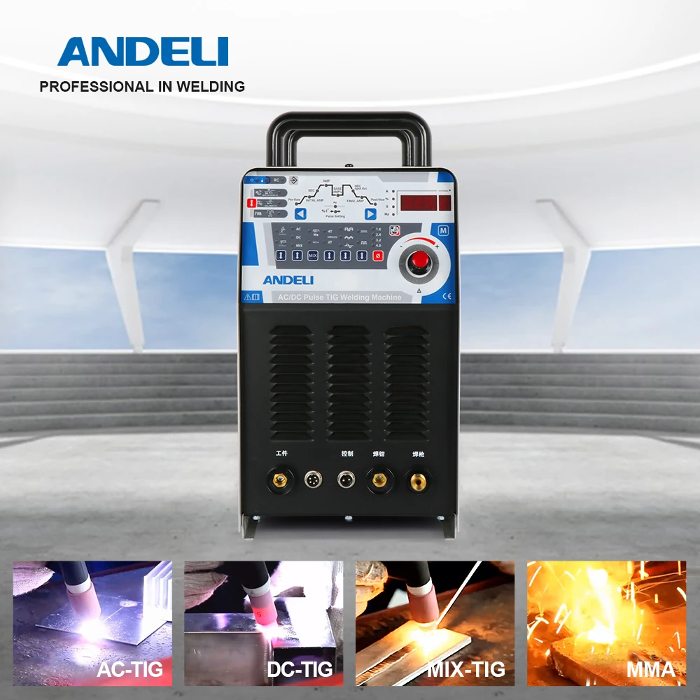 ANDELI TIG 250PAC цифровой прямоугольную волну AC/DC импульсный сварочный аппарат с