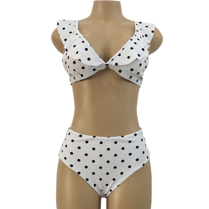 New Arrive Sexy Bikini High Waist Swimwear Women Push Up Swimsuit Ruffle Polka Dot Swimsuit Bikini Summer Beach Wear
New Arrive Sexy Bikini High Waist Swimwear Women Push Up Swimsuit Ruffle Polka Dot Swimsuit Bikini Summer Beach Wear