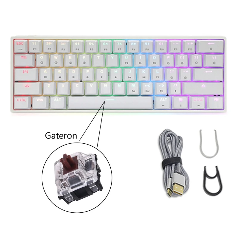 Портативная механическая клавиатура H7JF Mini 60%, беспроводная Bluetooth 5,0 Gateron MX RGB подсветка для настольного компьютера GK61 SK61
Портативная механическая клавиатура H7JF Mini 60%, беспроводная Bluetooth 5,0 Gateron MX RGB подсветка для настольного компьютера GK61 SK61