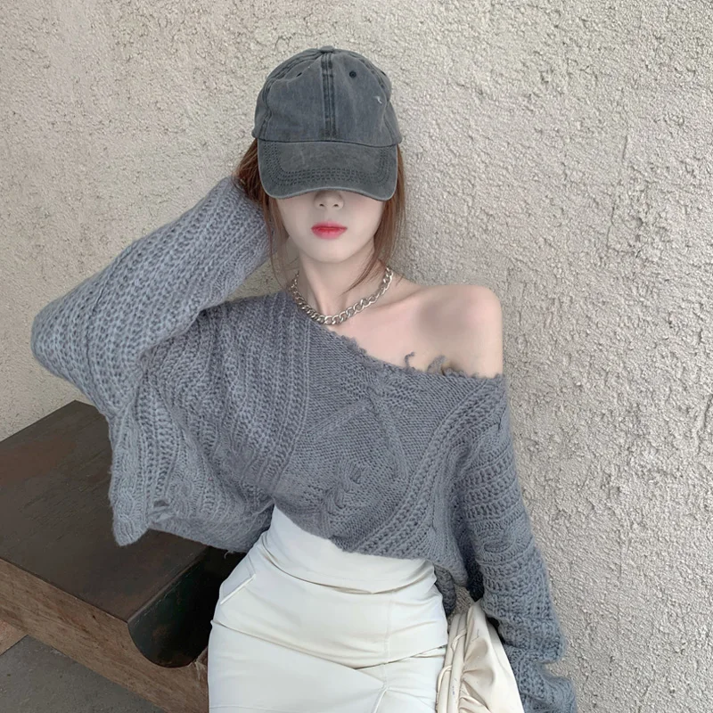 Solid Color Long Sleeve Pullover Knitting Sweater 2020 Winter Women Gentle Casual Slash Neck Loose Soft
Solid Color Long Sleeve Pullover Knitting Sweater 2020 Winter Women Gentle Casual Slash Neck Loose Soft