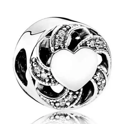 Genuine 925 Sterling Silver Beads Ribbon Heart Charm Fit Original Pan Charms Bracelet & Necklace Diy Women Jewelry
Genuine 925 Sterling Silver Beads Ribbon Heart Charm Fit Original Pan Charms Bracelet & Necklace Diy Women Jewelry