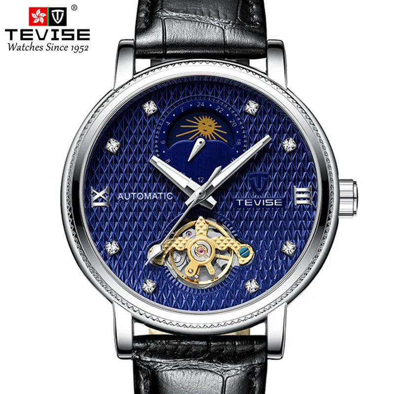 TEVISE 2021 Business Men Automatic Mechanical Watch Time Moon Phase Display Fashion clock Casual Luminous Hands Male Wrist watch
TEVISE 2021 Business Men Automatic Mechanical Watch Time Moon Phase Display Fashion clock Casual Luminous Hands Male Wrist watch