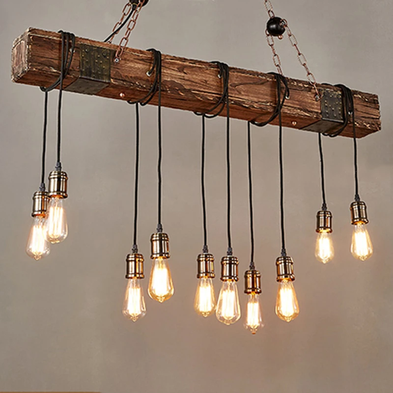 10 Lights American Loft Pendant Lights E27 LED Wooden Vintage Hanglamp Fixtures For Living Room Decoration Luminaire Suspension
10 Lights American Loft Pendant Lights E27 LED Wooden Vintage Hanglamp Fixtures For Living Room Decoration Luminaire Suspension