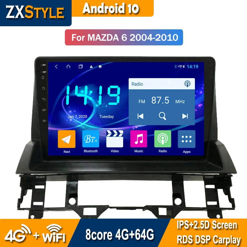 Android 10 Inch Auto Radio For Mazda 6 2002-2008 Car Multimedia Player 2 Din GPS Navigation Stereo 4GB 64GB 
Android 10 Inch Auto Radio For Mazda 6 2002-2008 Car Multimedia Player 2 Din GPS Navigation Stereo 4GB 64GB