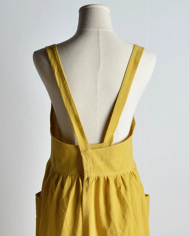 Women's cotton and hemp apron housework cooking packaging cotton and hemp flower shop clothing literature and art work clothes
Women's cotton and hemp apron housework cooking packaging cotton and hemp flower shop clothing literature and art work clothes