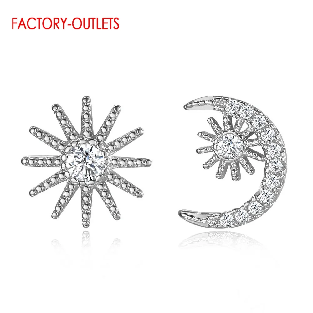 Cute Asymmetry Moon Star Pattern Stud Earring For Women 925 Sterling Silver Shiny Wedding Engagement Statement Fine Jewelry
Cute Asymmetry Moon Star Pattern Stud Earring For Women 925 Sterling Silver Shiny Wedding Engagement Statement Fine Jewelry