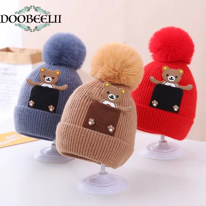 Boys and Girls Knitted Wool Hat Autumn and Winter Kid Cartoon Bear Thickening Plus Size Fluffy Ball Cap Baby Warm Hat Pink Hats
Boys and Girls Knitted Wool Hat Autumn and Winter Kid Cartoon Bear Thickening Plus Size Fluffy Ball Cap Baby Warm Hat Pink Hats