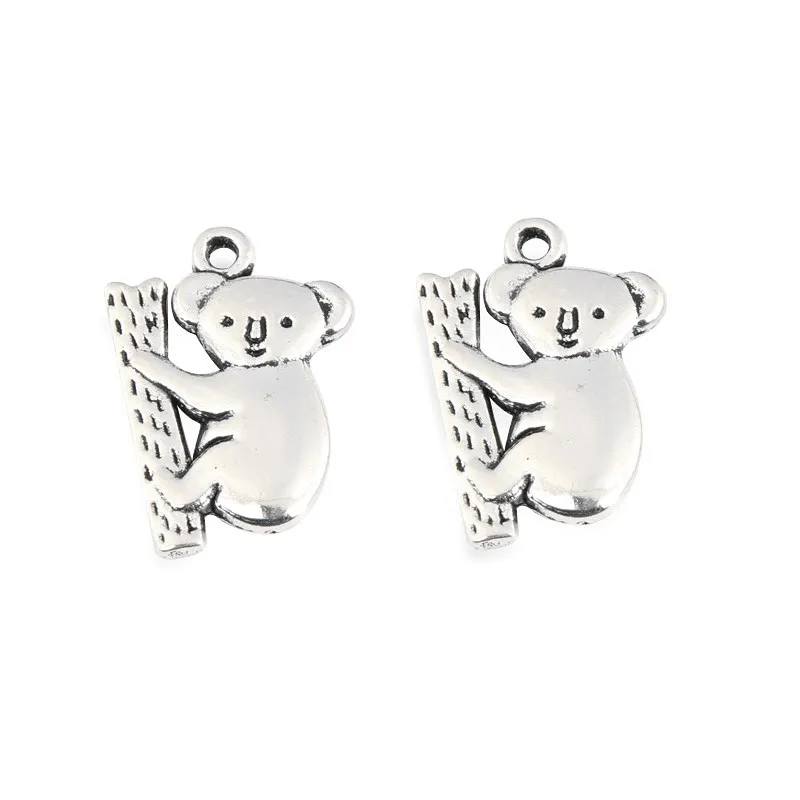 10pcs Silver Color Cute Koala Charms Animal Pendant For DIY Handmade Jewelry Making Accessorie 19x14.5mm 
10pcs Silver Color Cute Koala Charms Animal Pendant For DIY Handmade Jewelry Making Accessorie 19x14.5mm