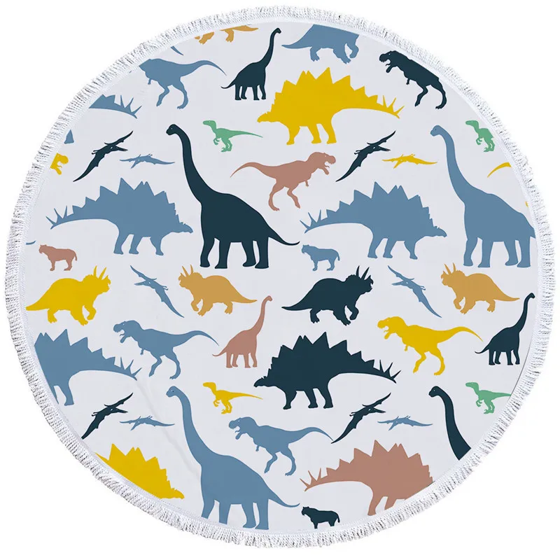 Dinosaur Large Round Beach Towel Adult Tassel Summer Bath Towel Print Microfiber 150cm Yoga Mat
Dinosaur Large Round Beach Towel Adult Tassel Summer Bath Towel Print Microfiber 150cm Yoga Mat