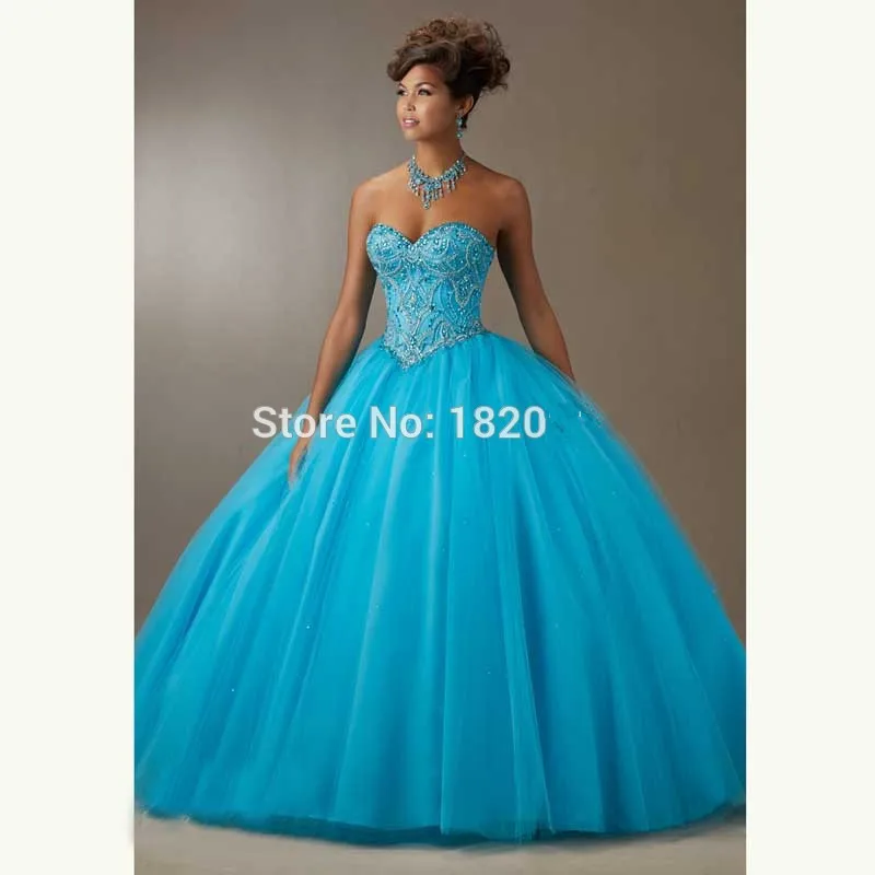 Blue Quinceanera Dresses Ball Gown Sweetheart Tulle Beaded Crystals Cheap Sweet 16 Dresses
Blue Quinceanera Dresses Ball Gown Sweetheart Tulle Beaded Crystals Cheap Sweet 16 Dresses