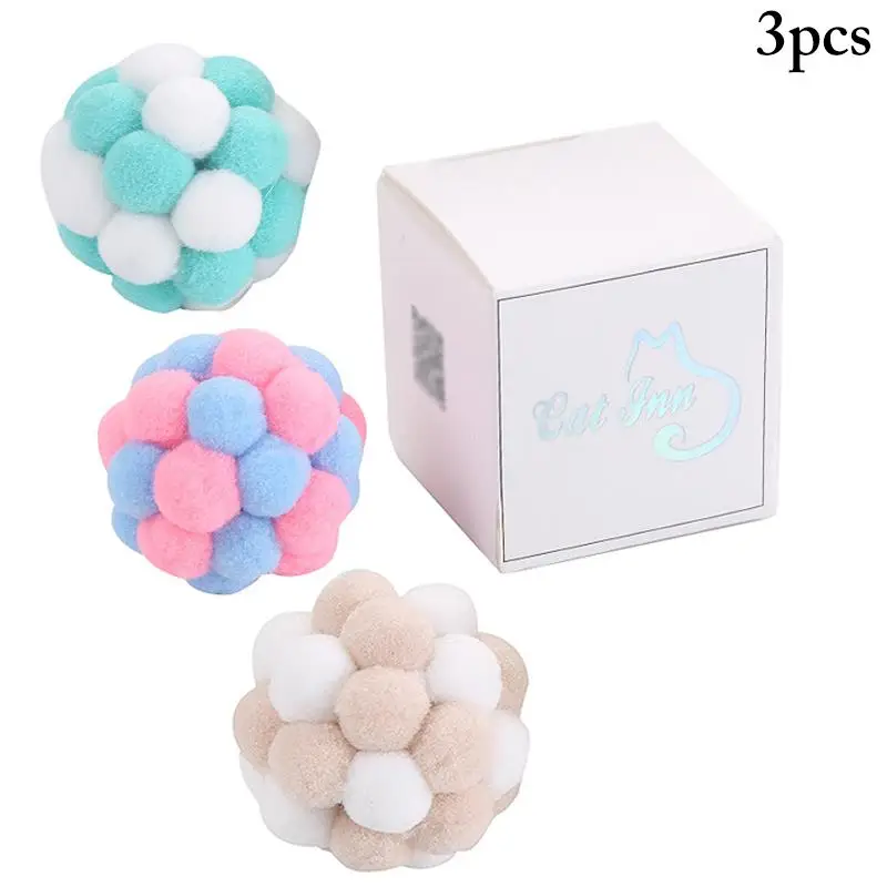 3Pcs/Set Cat Toy Balls Creative Pompom Plush Dual-Color Pet Bell Ball Cat Chew Play Ball Pet Supplies Cat Favors
3Pcs/Set Cat Toy Balls Creative Pompom Plush Dual-Color Pet Bell Ball Cat Chew Play Ball Pet Supplies Cat Favors