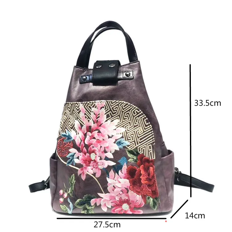 Bestform Vintage Bagpack 2021 New Chinese Style Handmade Embroidery Women Leather Bag Large Capacity Female Travel Backpack
Bestform Vintage Bagpack 2021 New Chinese Style Handmade Embroidery Women Leather Bag Large Capacity Female Travel Backpack