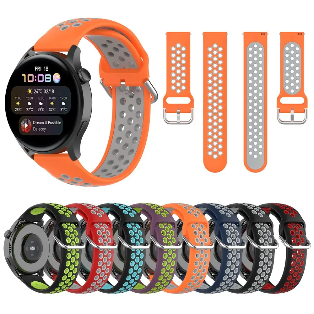 Watchband For Huawei watch 3 GT2 pro honor Replacement Soft Silicone Sports Watch Strap Wristband Band Two-color Wrist Bracelet
Watchband For Huawei watch 3 GT2 pro honor Replacement Soft Silicone Sports Watch Strap Wristband Band Two-color Wrist Bracelet
