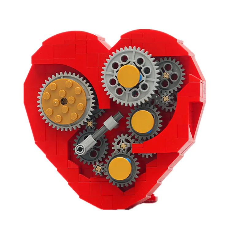 Science and technology building block mechanical gear moc-4453 red love electric Valentine's Day Christmas gift assembly toys
Science and technology building block mechanical gear moc-4453 red love electric Valentine's Day Christmas gift assembly toys