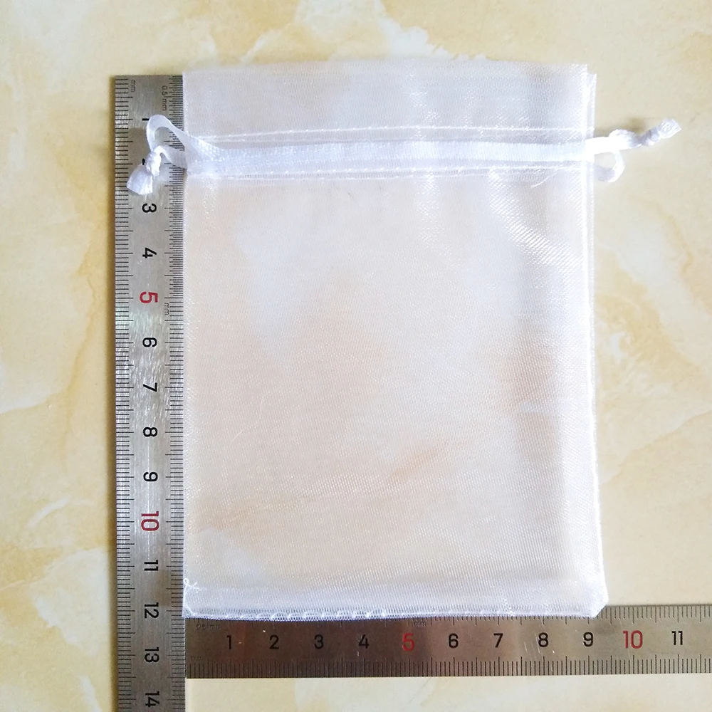 100 шт./лот 5x7 7x9 9x12 см сумки из органзы для свадьвечерние НКИ Рождества украшения