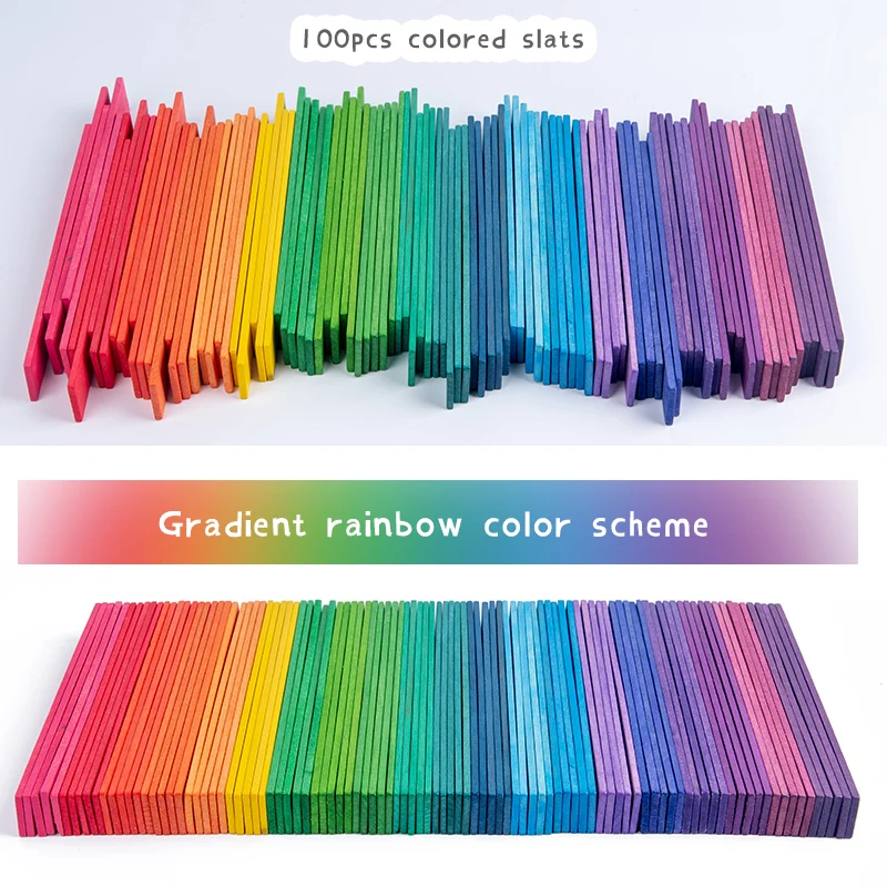 100pcs Kids Wooden Toy Davinci Arch Bridge Rainbow Building Blocks / Unpaint Wooden Stacking Strips Creative Toy
100pcs Kids Wooden Toy Davinci Arch Bridge Rainbow Building Blocks / Unpaint Wooden Stacking Strips Creative Toy