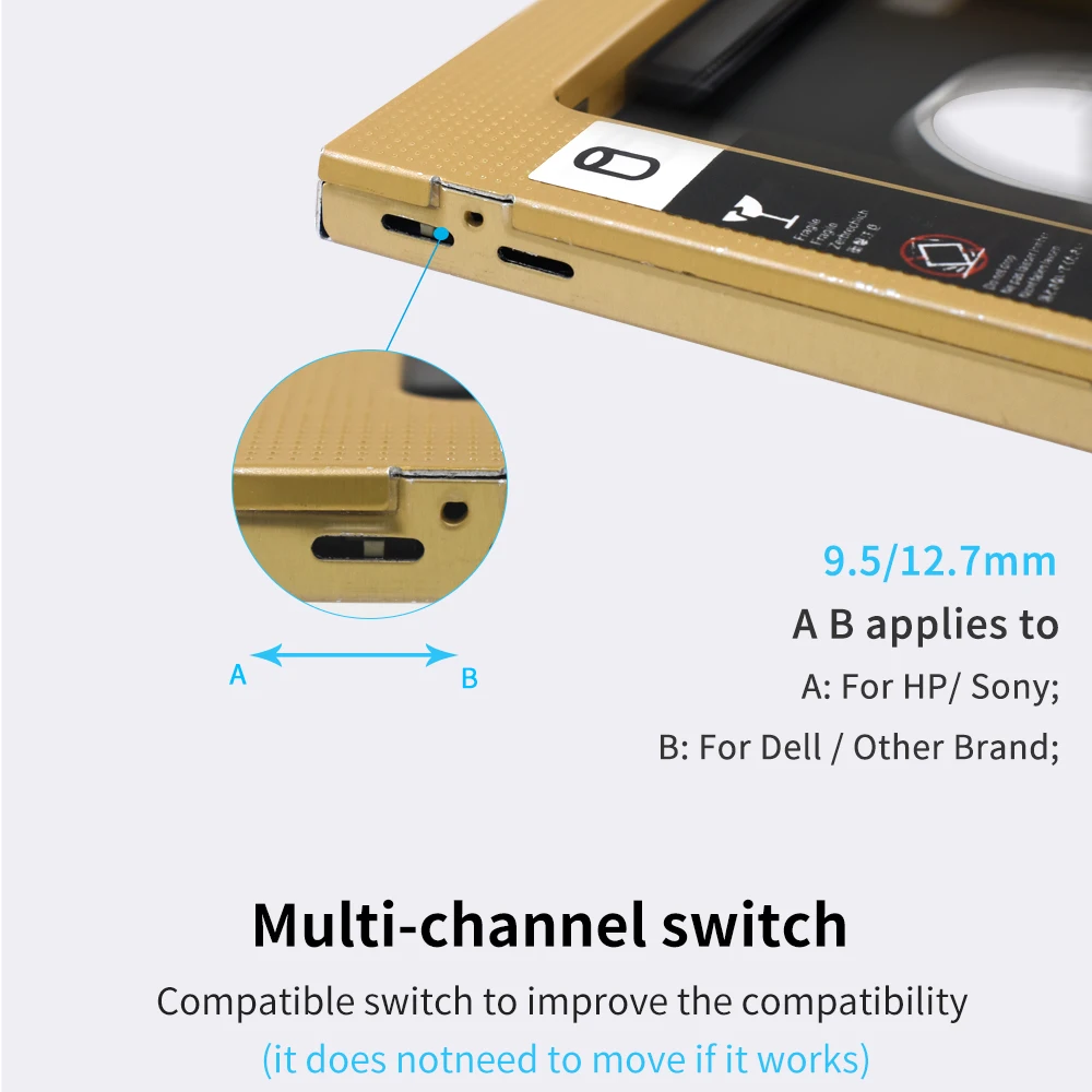 TISHRIC Hdd Caddy 9 5 мм/12 7 мм для 2 "чехол SSD HDD Optibay Универсальный алюминиевый корпус