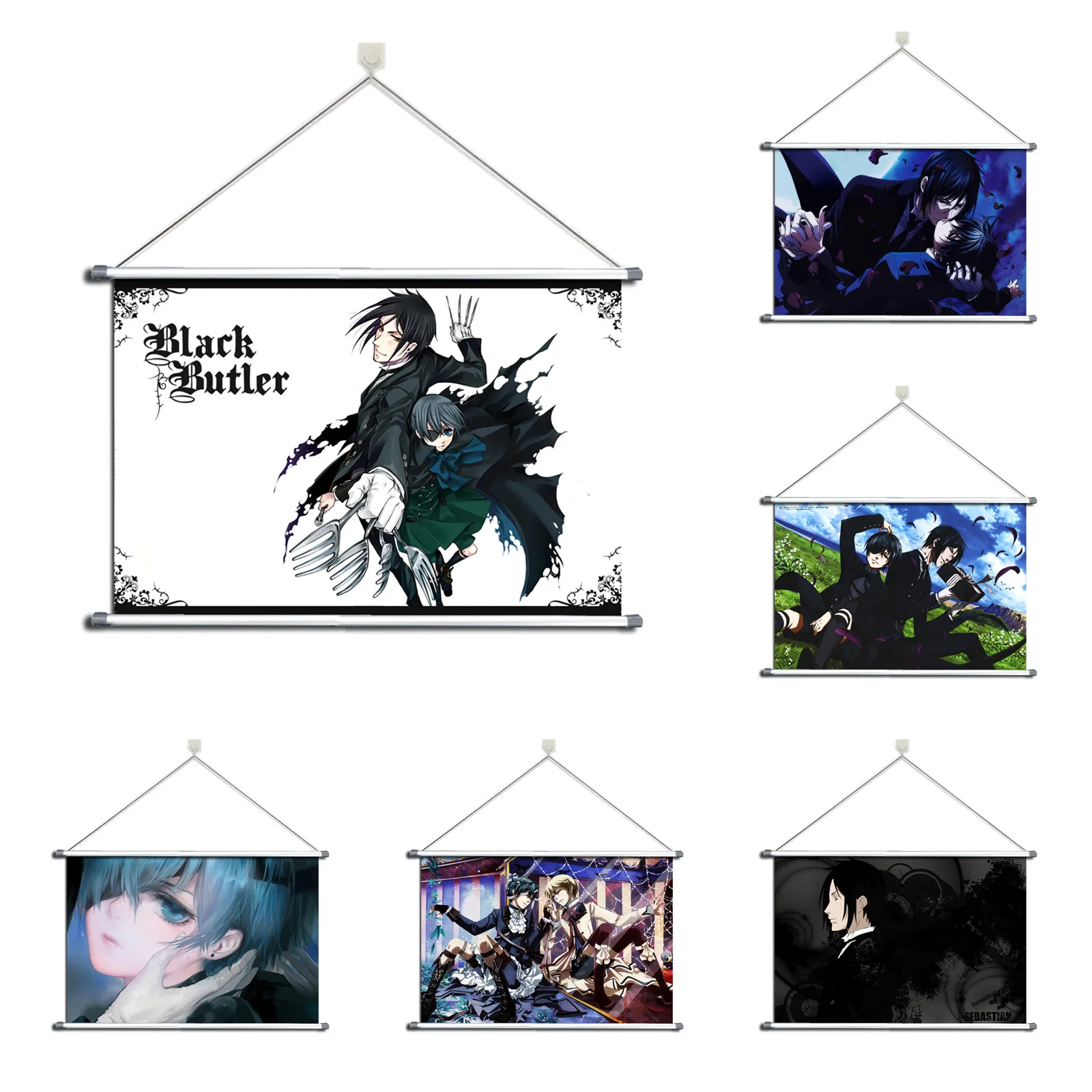 Black Butler Michaelis Sebastian Ciel Phantomhive Alloy Fabric Wall Poster Scroll
Black Butler Michaelis Sebastian Ciel Phantomhive Alloy Fabric Wall Poster Scroll