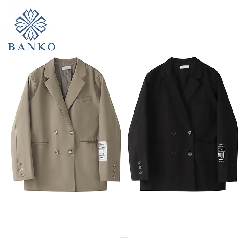 Fashion Woman 2021 Loose Double-breasted Blazer Suit Collar Button Suit women's Jackets Suits Office lady Jacket Simple Chic
Fashion Woman 2021 Loose Double-breasted Blazer Suit Collar Button Suit women's Jackets Suits Office lady Jacket Simple Chic